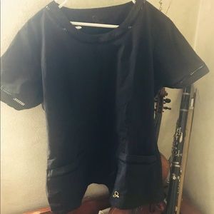 COPY - Black lattice scrub top